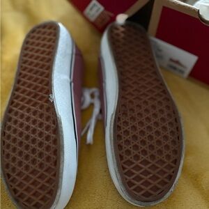 Vans Pink and White Canvas Sneakers